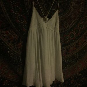 Bohemian white flowy dress